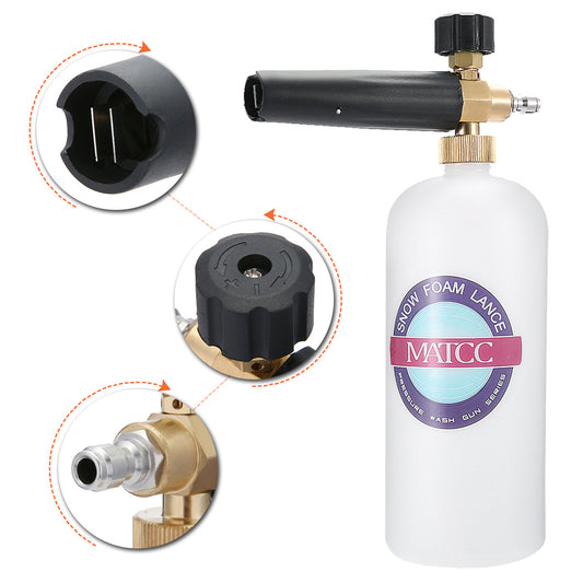 Brand New Snow Foam Lance, Adjustable Pressure Washer Foam Wash Gun 1L Bottle ,-$25