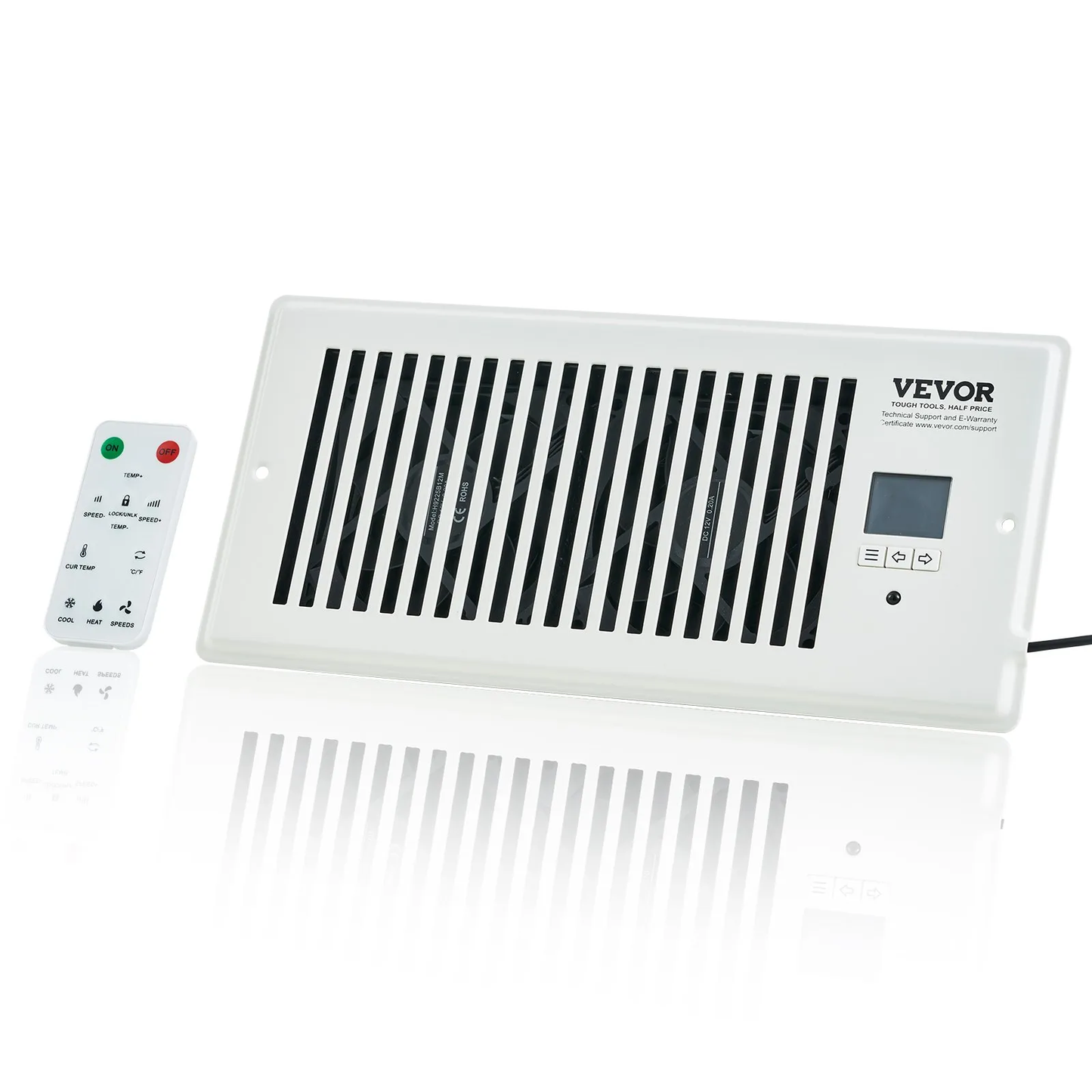 VEVOR Register Booster Fan, Quiet Vent Booster Fan Fits 4” x 10” Register Holes, with Remote Control,-$35