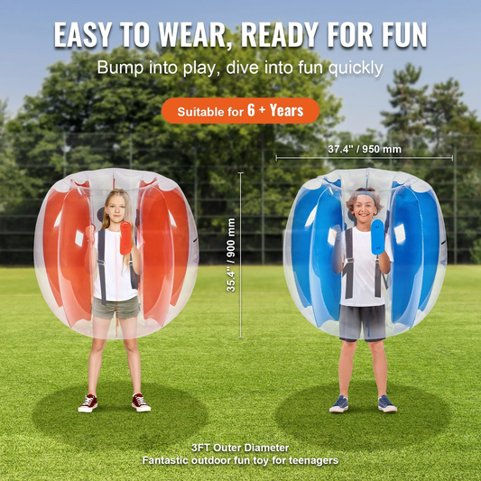 VEVOR Inflatable Bumper Balls 2-Pack , 3FT/0.9M Body Sumo Zorb Balls for Kids & Teens,-$45