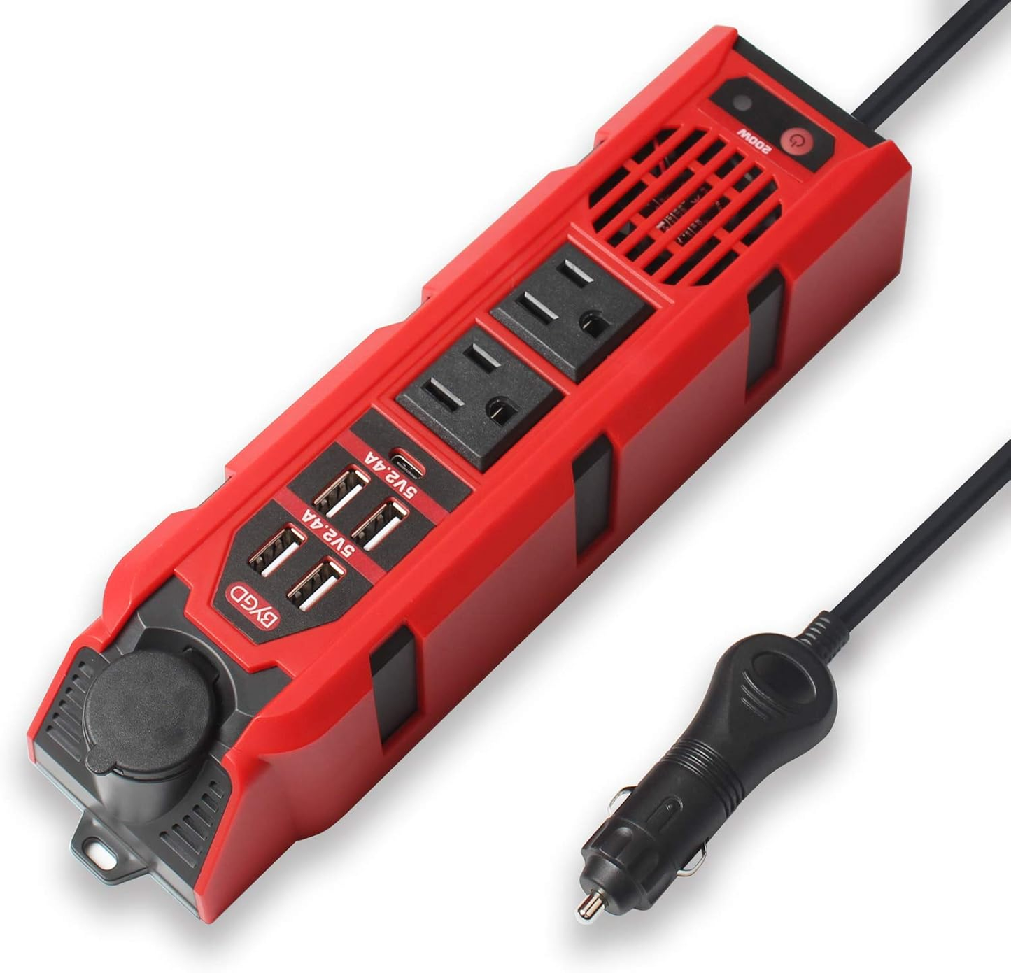 BNIB-BYGD 200W Car Power Inverter, DC 12V to 110V Car Converter with AC Outlet, USB & Type-C Ports,-$50