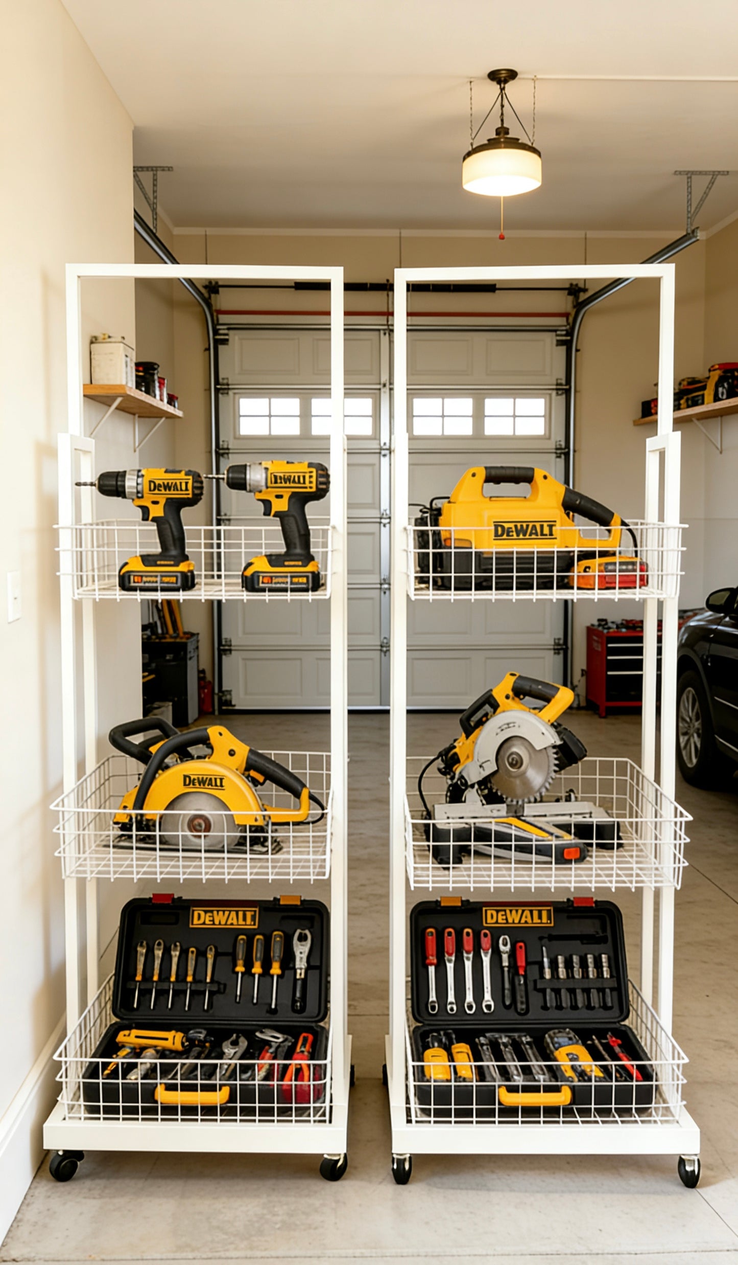 BNIB-4-Way & 3-Tier Storage Rack w/Wheels, Retail Display Racks, Household Storage Organizer