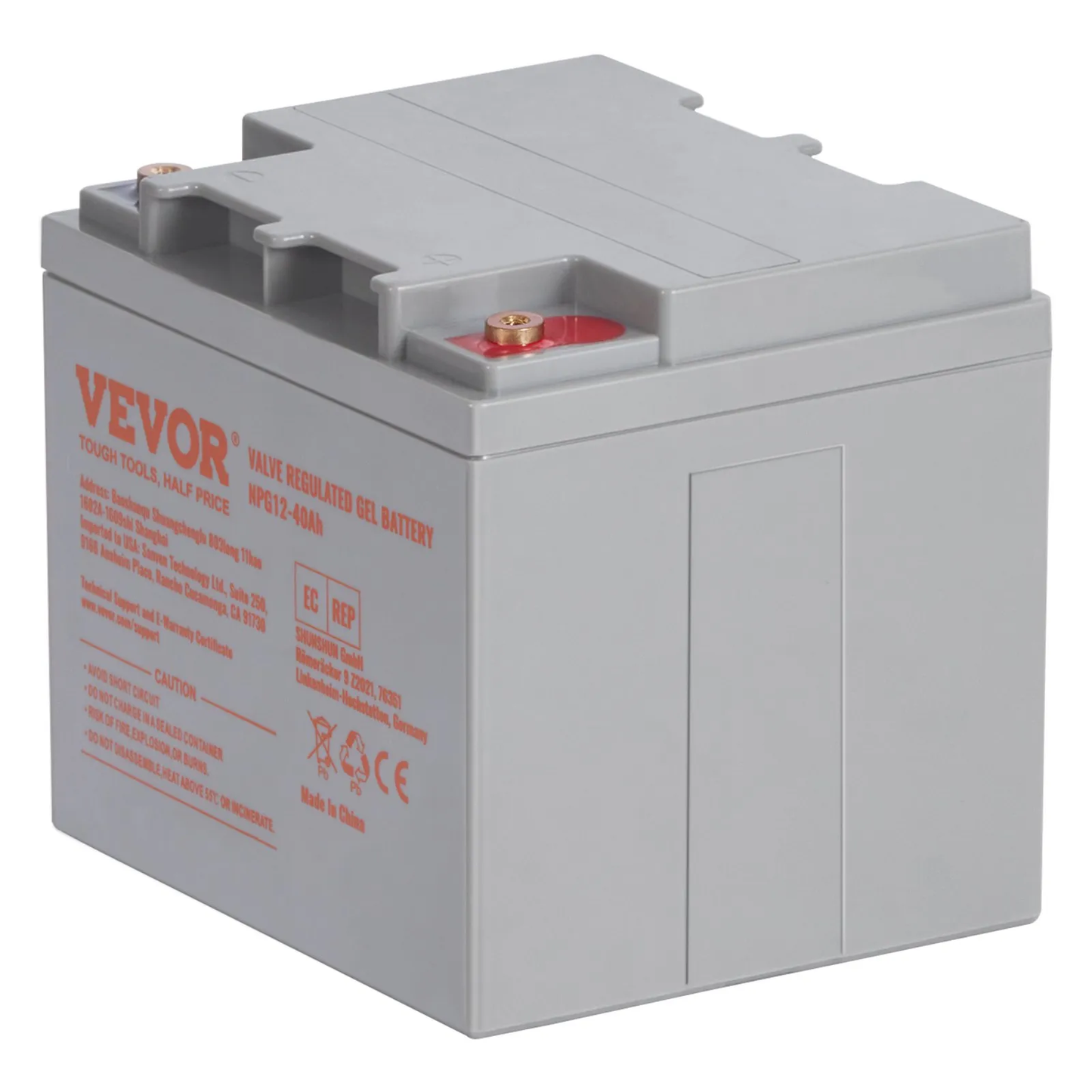 VEVOR Rechargeable AGM Marine Battery, 12V 40AH, with 400A Discharge Current,-$70
