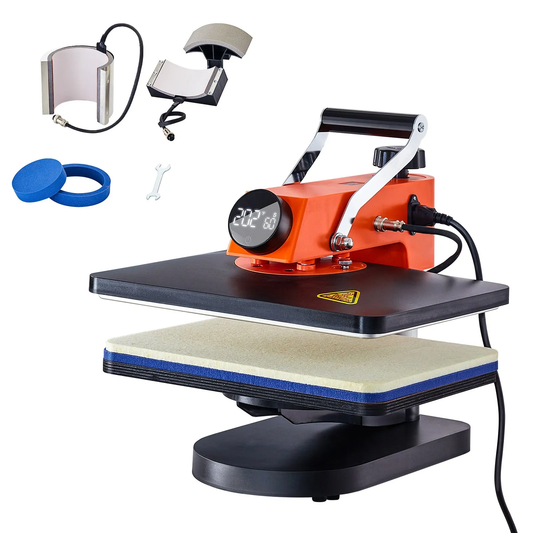 VEVOR 5-in-1 Heat Press Machine, 12" x 15" Fast Heating, 360 Swing Away Digital Sublimation Transfer,-$170
