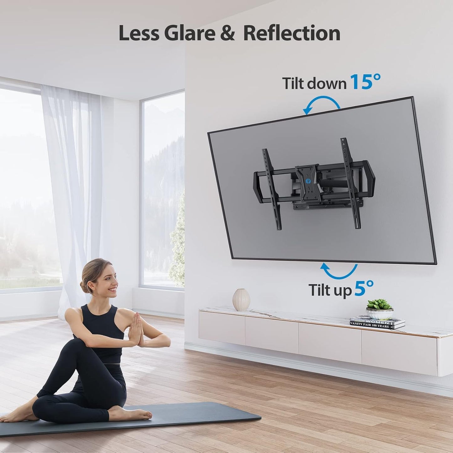 BNIB-Full Motion TV Wall Mount for Most 37-75 inch TVs up to 100 lbs,Dual Articulating Arms