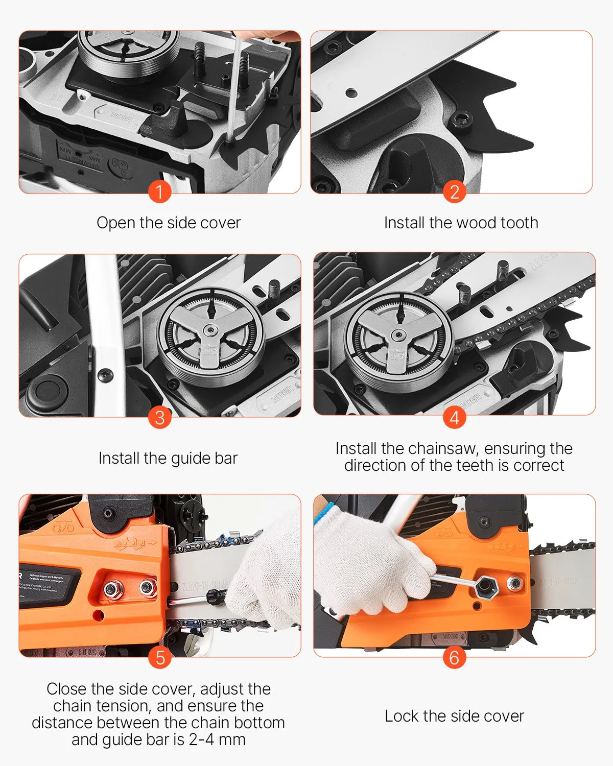 Open Box VEVOR 62 cc Gas Chainsaw, 20 inch Gas Powered Chainsaw, 3.8 HP Power Chain Saw,-$90