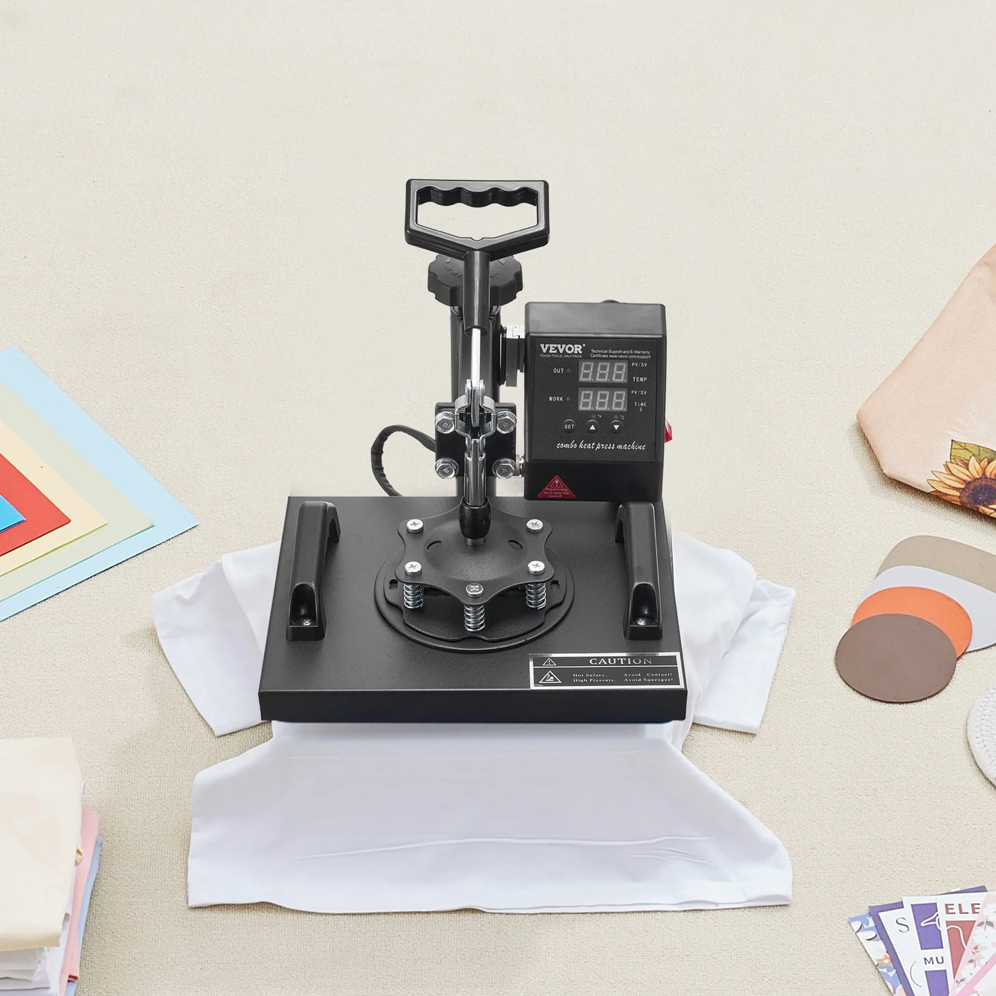 VEVOR Heat Press, 12x10Inch T Shirt Press Machine, T-shirt Press Heat Press 30x23cm Printing Machine,-$95
