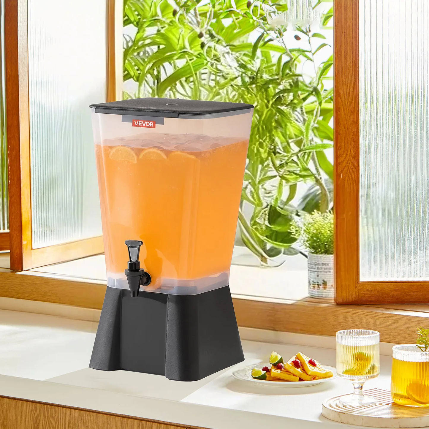 OPen Box VEVOR Beverage Dispenser, 5 Gallon Drink Dispenser, (lid has minor damage),-$40