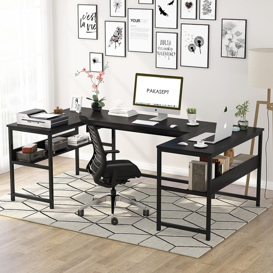 BNIB-U- Shaped Computer Desk with Lift Top, Work from Sitting to Standing