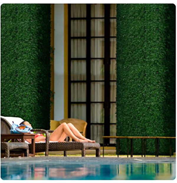 BNIB-Acapulco Panels by GreenSmart Dekor, Set of 4 UV Resistant Artificial Foliage Wall Panels,-$60