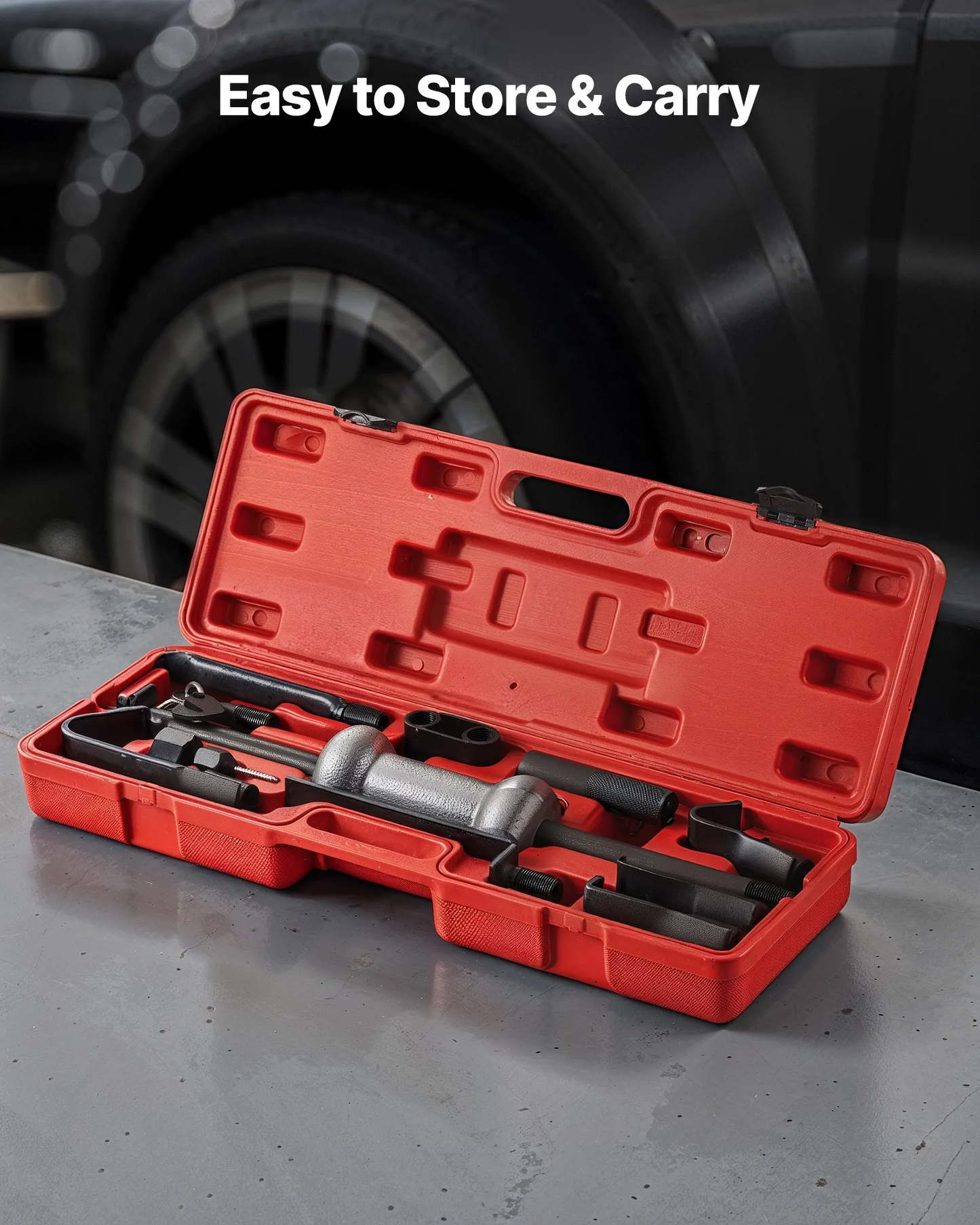 VEVOR Dent Puller Kit, 10 lbs 13-in-1 Slide Hammer Dent Removal Kit, Heavy-Duty Auto,-$50