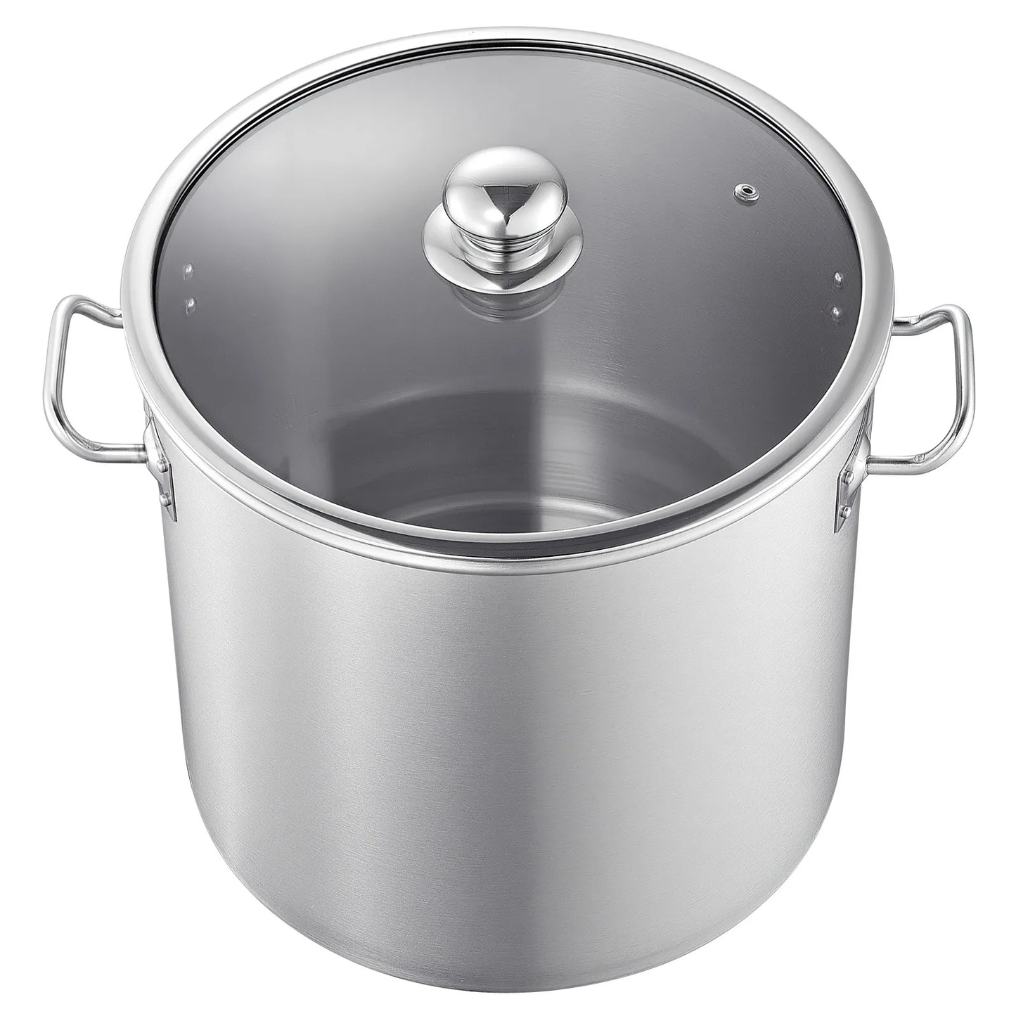 Open box, 90% new VEVOR Stainless Steel Stock Pot, 21-Quart Stainless Steel Stockpot w/Glass Lid,-$35