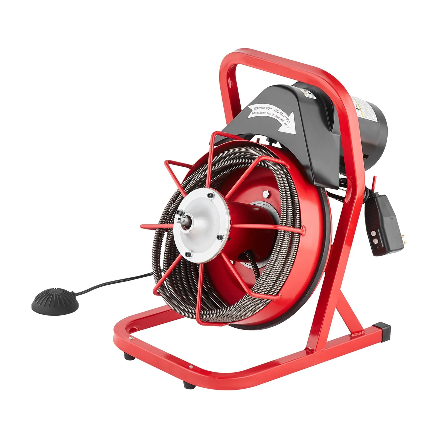OPen Box VEVOR Drain Cleaner Machine 50FT x 3/8 Inch, Sewer Snake Auger Manual Feed, 250W Electric,-$200