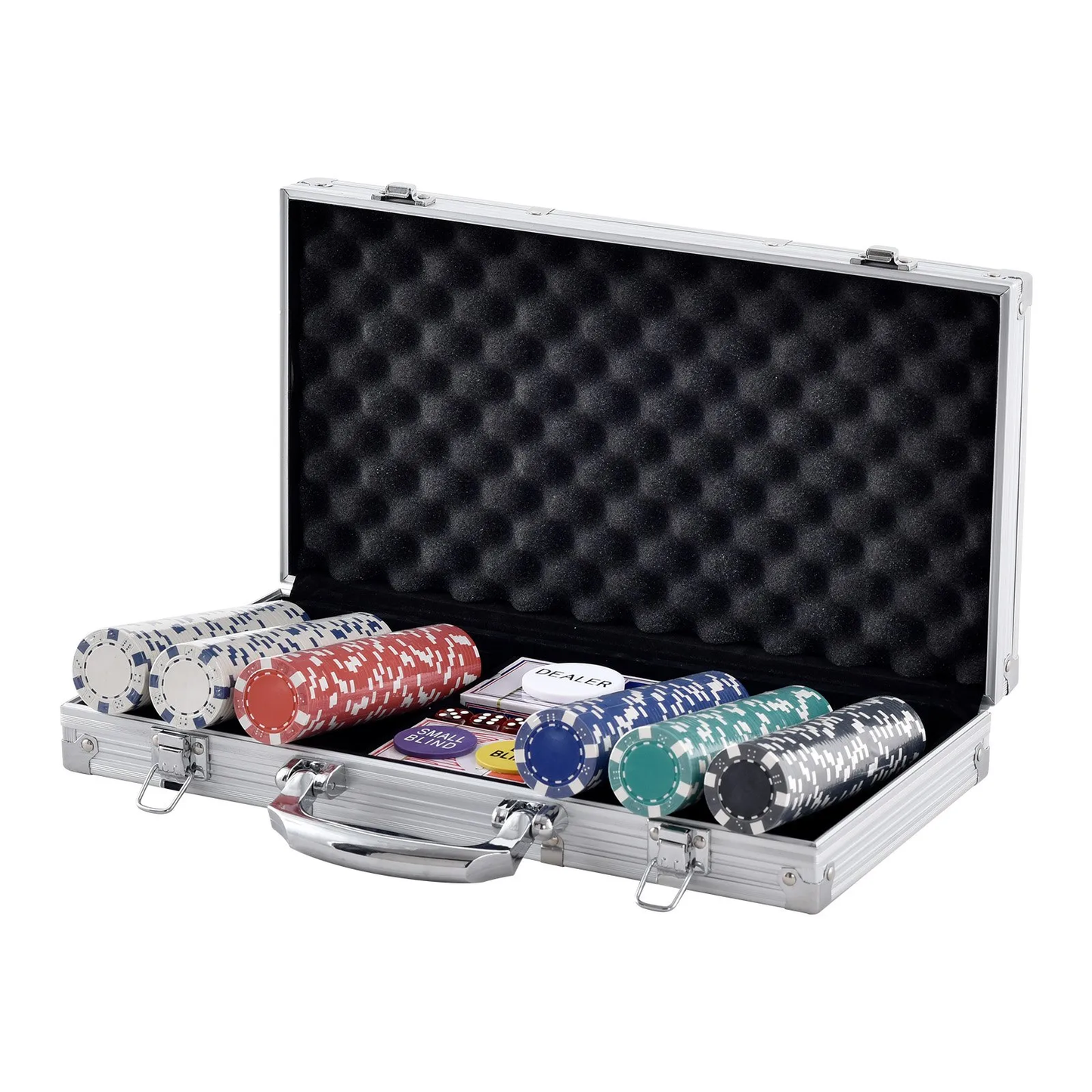 VEVOR Poker Chip Set, 300-Piece Poker Set, Complete Poker Playing Game Set with Aluminum Carrying Case,-$35