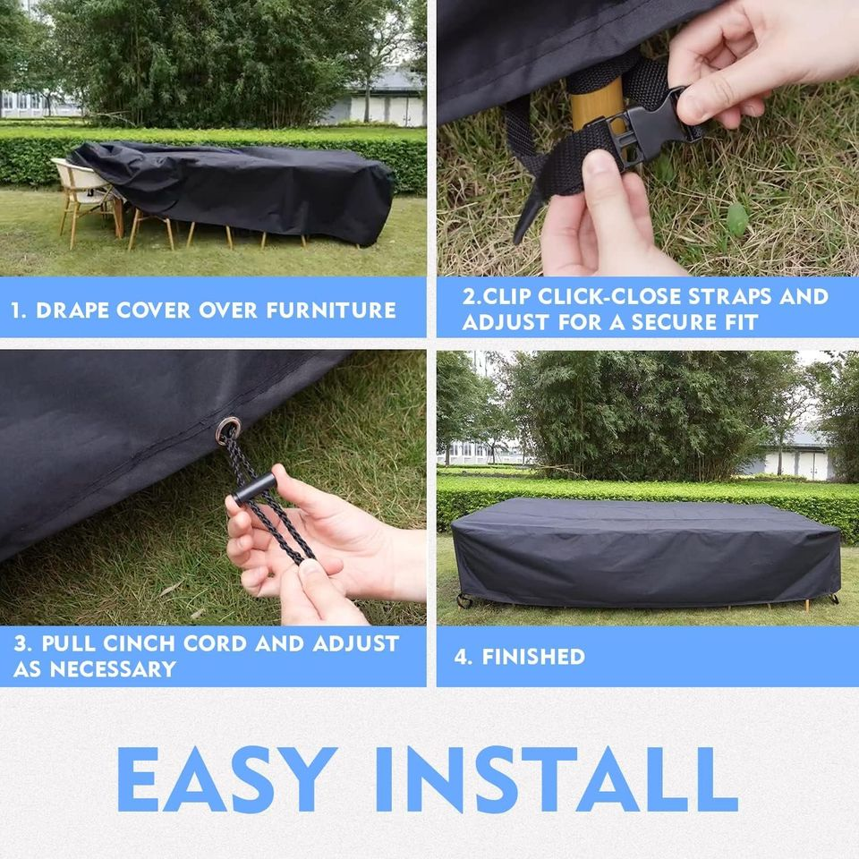 Brand New Patio Furniture Covers, 126 x 63 x 29 inch Waterproof Patio Cover, Durable Outdoor