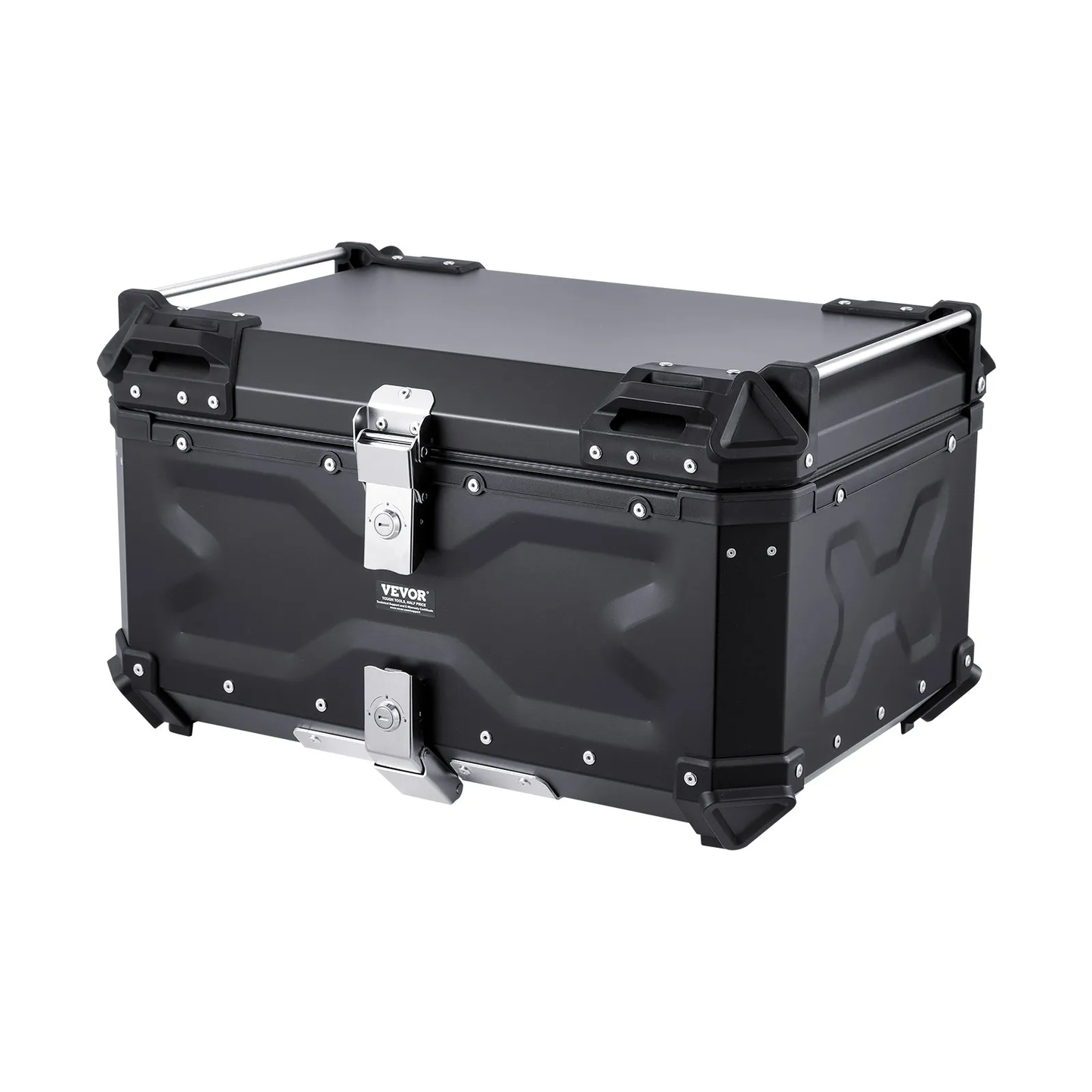 VEVOR Motorcycle Top Case, Universal Aluminum Alloy Motorbike Tail Box with Leather Lining,-$120