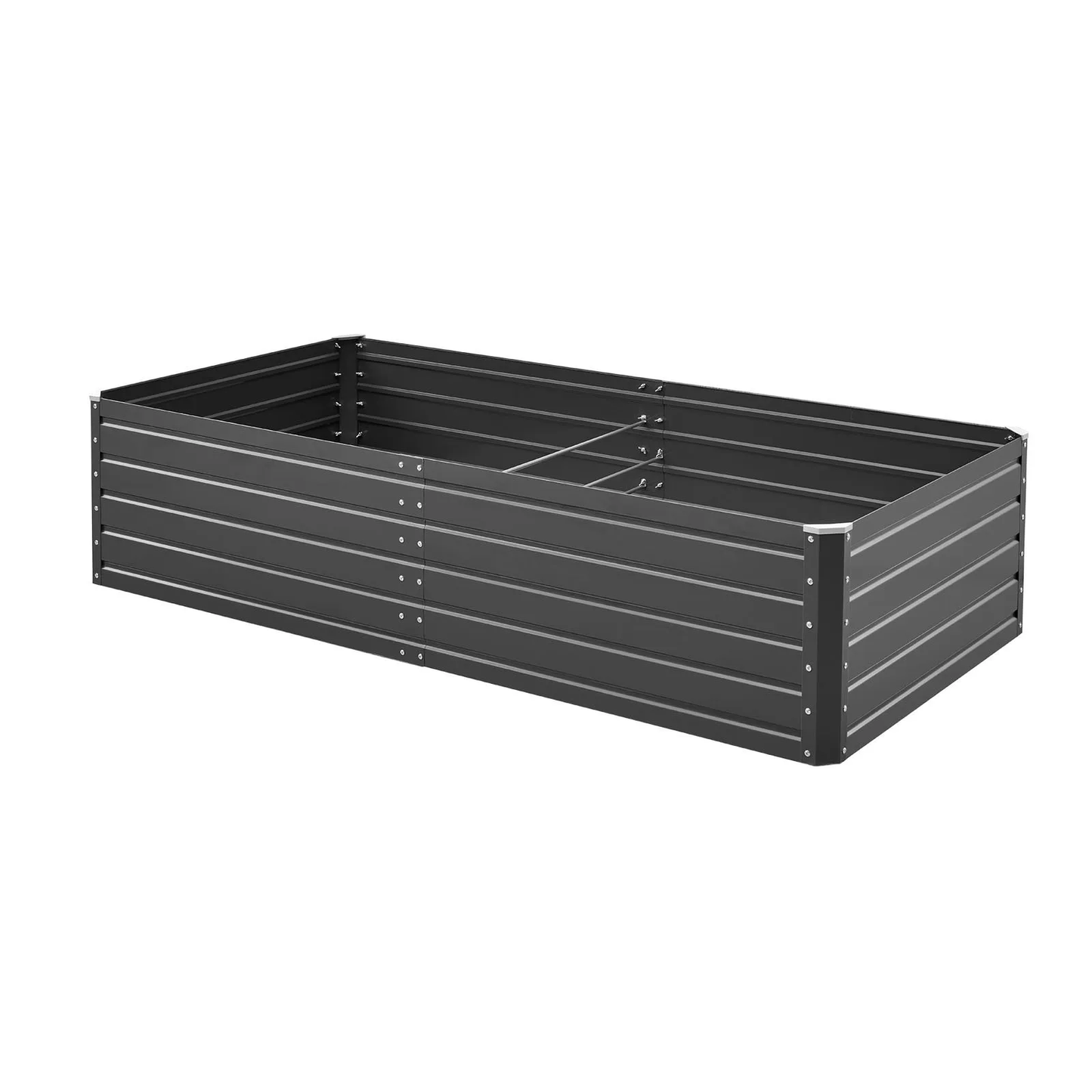 VEVOR Metal Raised Garden Bed, 6.7 x 3 x 1.5 ft Outdoor Galvalume Planter Garden Box, Open Bottom Design,-$55