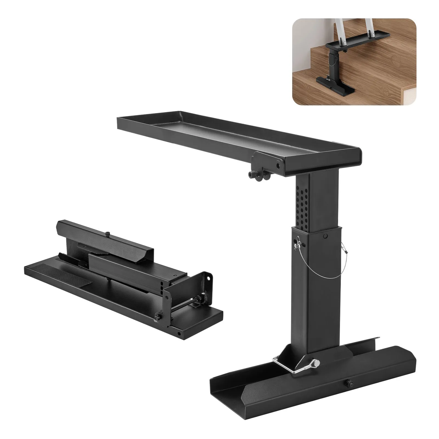 VEVOR Ladder Levler, 23.4 L x 11.4-18 in H Support Surface, Steel Ladder Leveling Tool,-$45