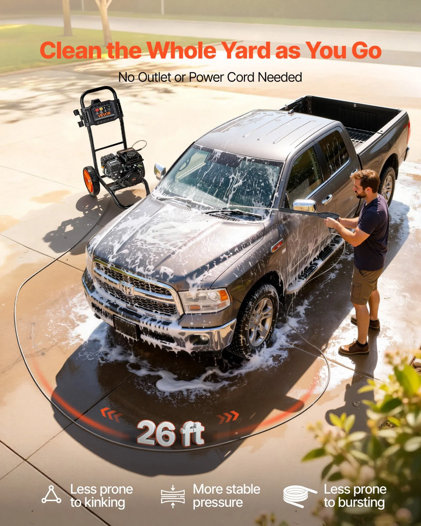 Open box, 90% new VEVOR Gas Pressure Washer 2900 PSI and 1.85 Max GPM, Upgrade Aluminum Pump,-$150