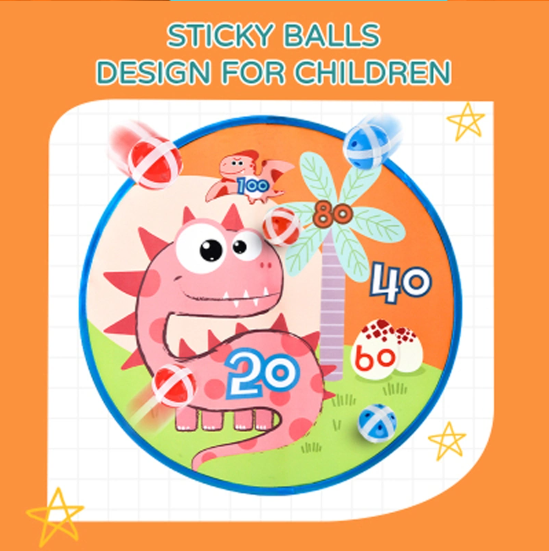 Brand New-Children Toys Kids 66cm Foldable Sticky Ball Darts Throwing Cloth Dartboard Set Sticky Ball -$10