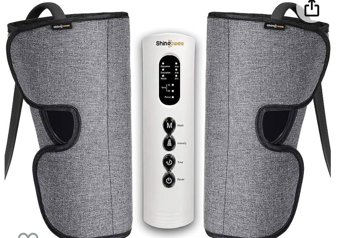 Brand New SHINE WELL Leg Compression Massager for Lower Leg, Foot and Arm Cycles,-$40