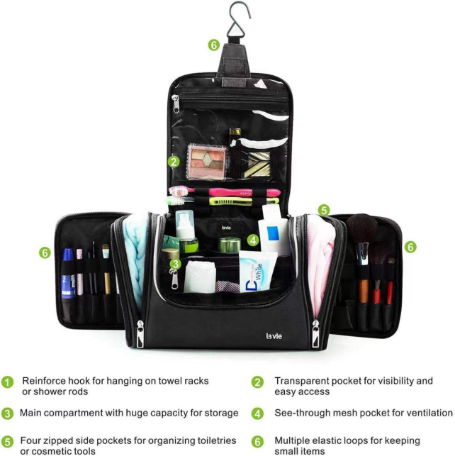 Brand New Toiletry Kit/Makeup Organizer/Travel Kit Organizer - black, $15 each
