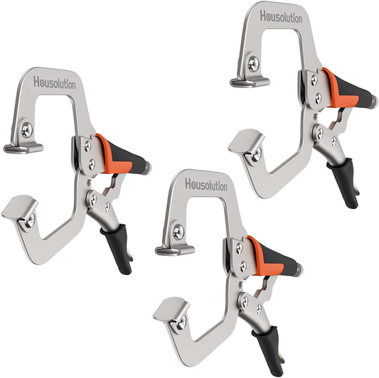 Brand New-Housolution C-clamp with swivel pad, [3-piece pack] 6-inch heavy duty black and orange, -$15/3pcs