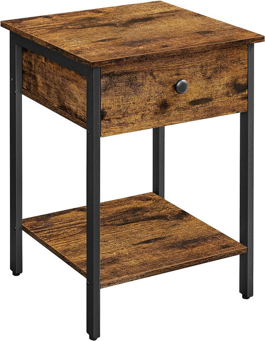 Brand New-Nightstand,End Tables,Side Tables with Drawer and Shelf, -$80/set (2pcs)
