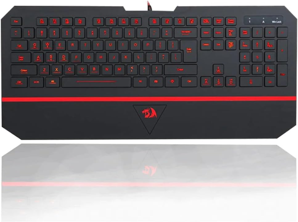 Brand New-Redragon K502 RGB Gaming Keyboard RGB LED Backlit .Wrist Rest (RGB backlit)