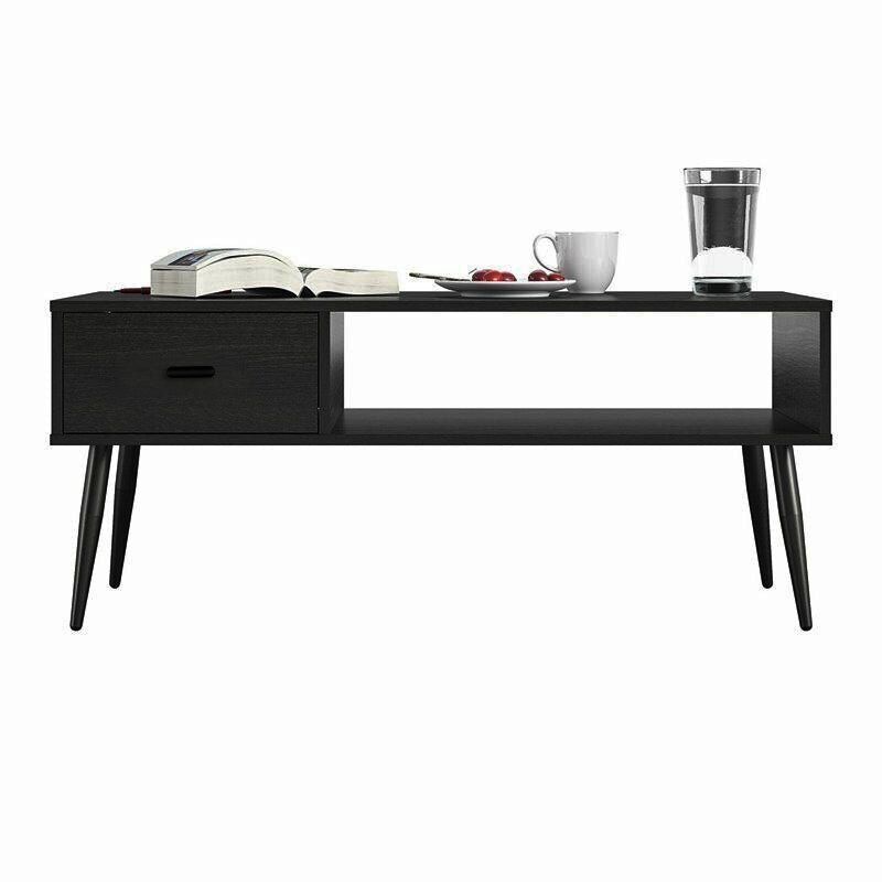 Brand New Coffee Table with Storage for Living Room, Coffee Table with Drawer and Shelf ,black,-$100