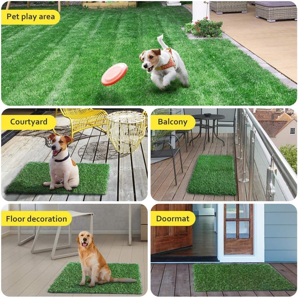 BNIB- Dog Grass Mat, 2-piece Portable Dog Grass Mat Washable Professional Dog Grass Mat Training Grass Mat (14 "x 18"),-$25
