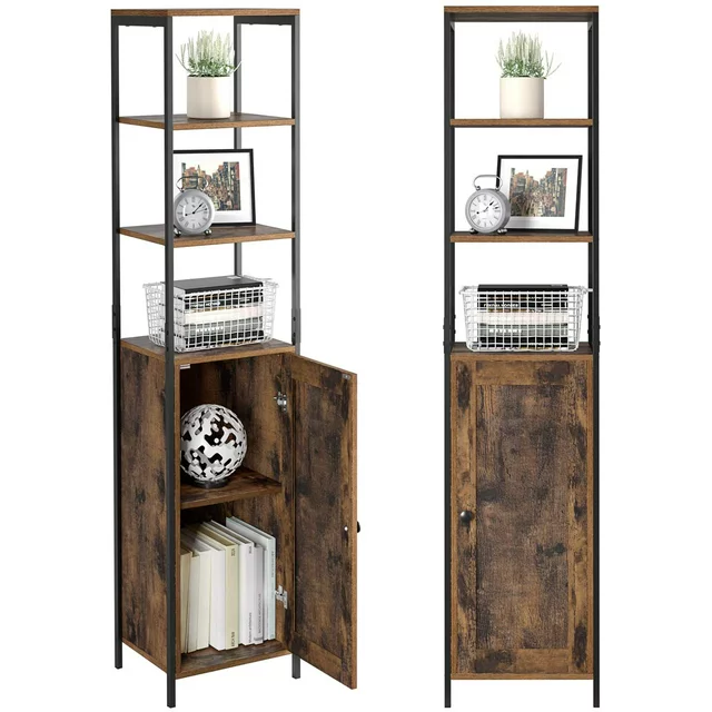 Brand New Tall Slim Cabinet Linen Tower, 5-tier Free Standing Storage Shelf Organizer Unit, -$70 each