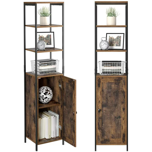 Brand New Tall Slim Cabinet Linen Tower, 5-tier Free Standing Storage Shelf Organizer Unit, -$70 each