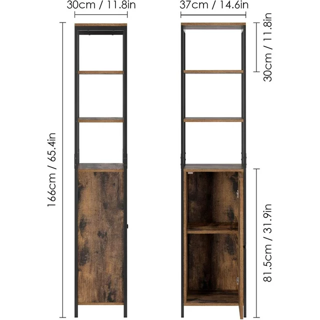 Brand New Tall Slim Cabinet Linen Tower, 5-tier Free Standing Storage Shelf Organizer Unit, -$70 each