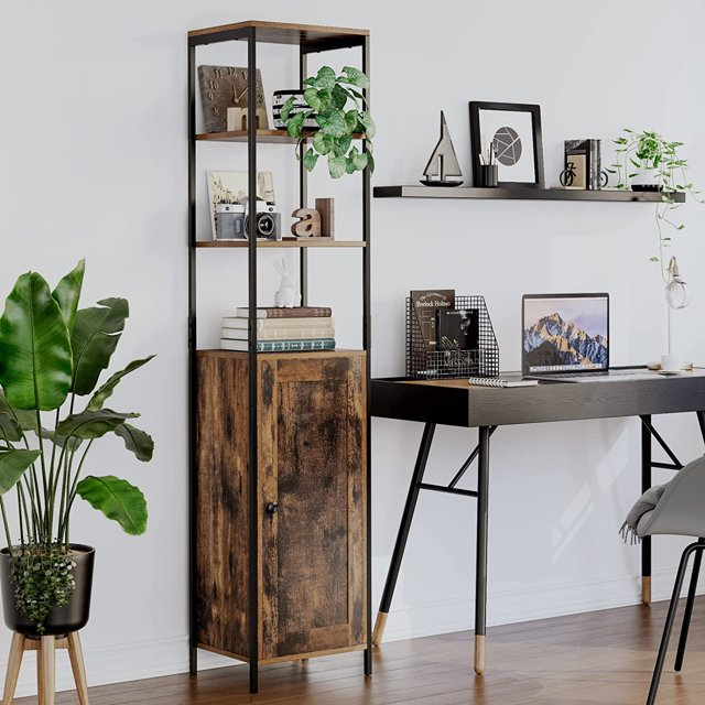 Brand New Tall Slim Cabinet Linen Tower, 5-tier Free Standing Storage Shelf Organizer Unit, -$70 each