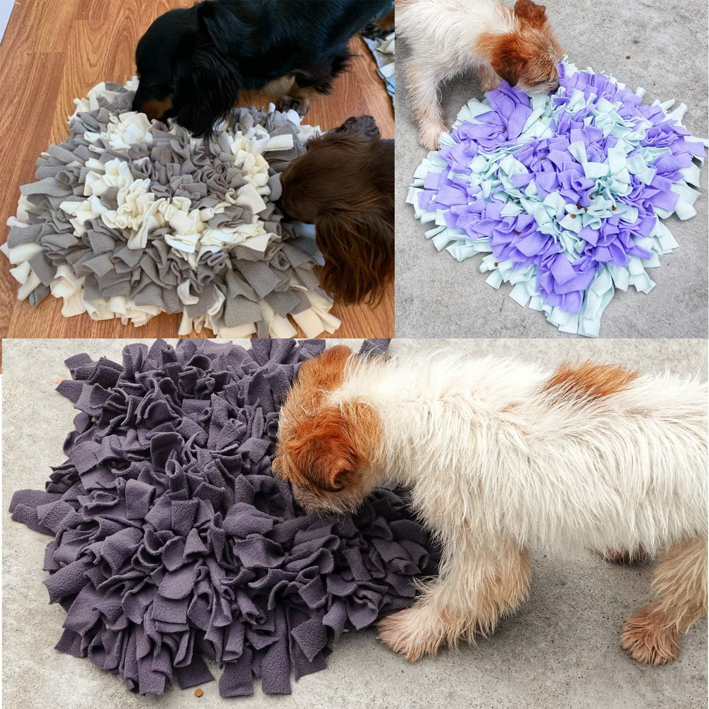 Brand New-Snuffle Mat Pet Dog Feeding Mat,Durable Interactive Dog Toys,Sniffing Training Pad, Gray-$15