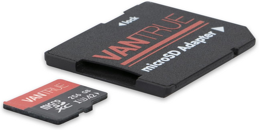 BNIB-Vantrue 256GB microSDXC Card, USH-I U3 Memory Card with Adapter Meet 4k UHD Video Recording -$55