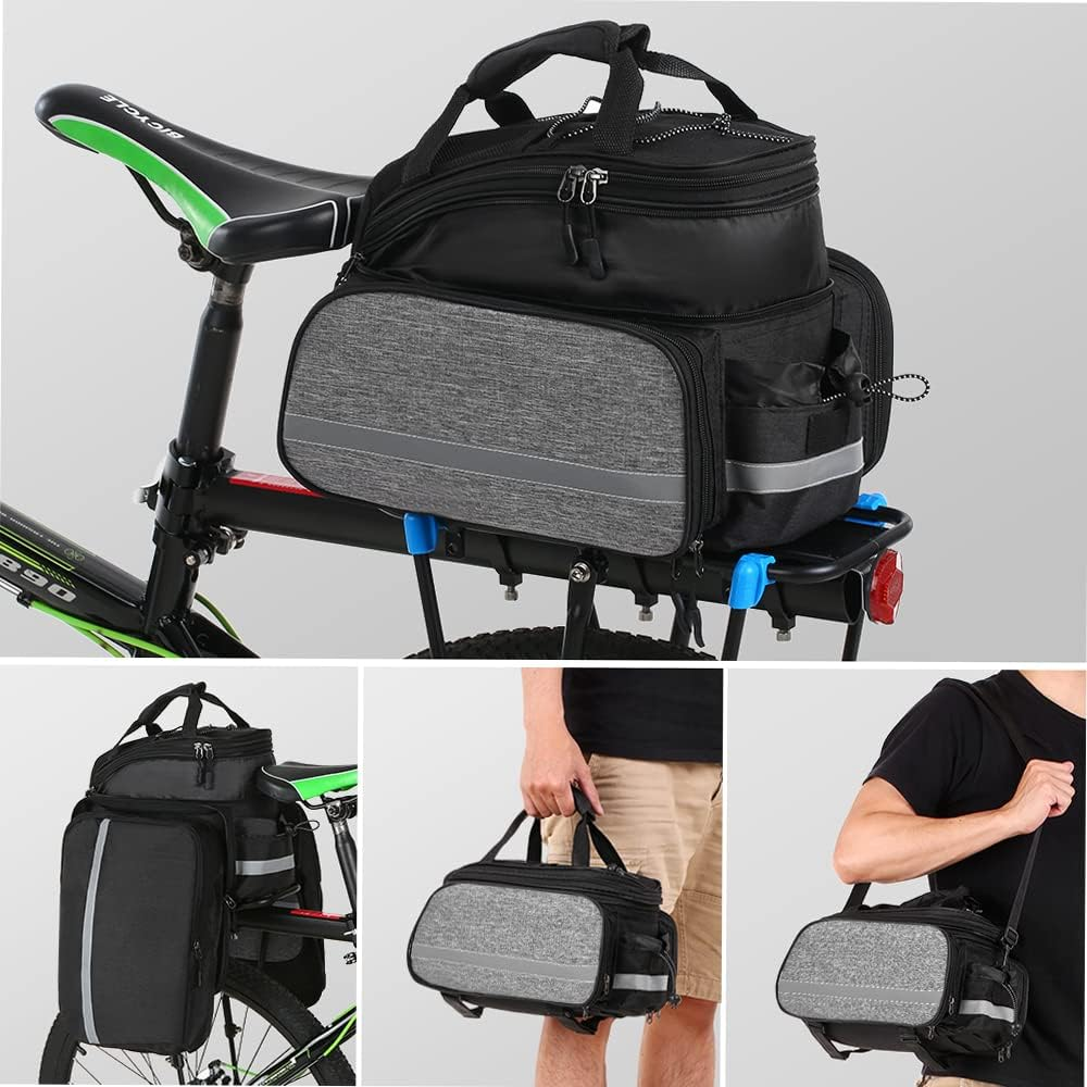 Brand New-Bike Pannier, Bicycle Rear Seat Bag Multifunction Expandable Waterproof
