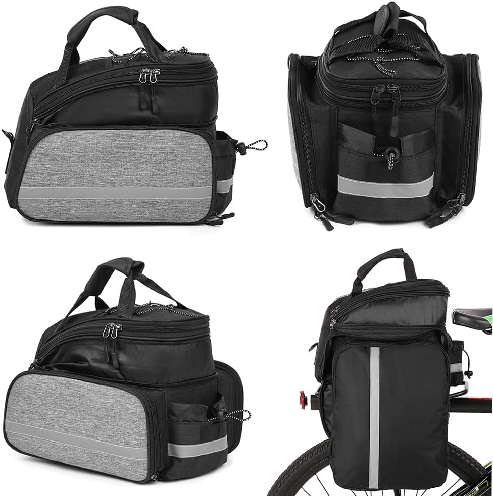 Brand New-Bike Pannier, Bicycle Rear Seat Bag Multifunction Expandable Waterproof