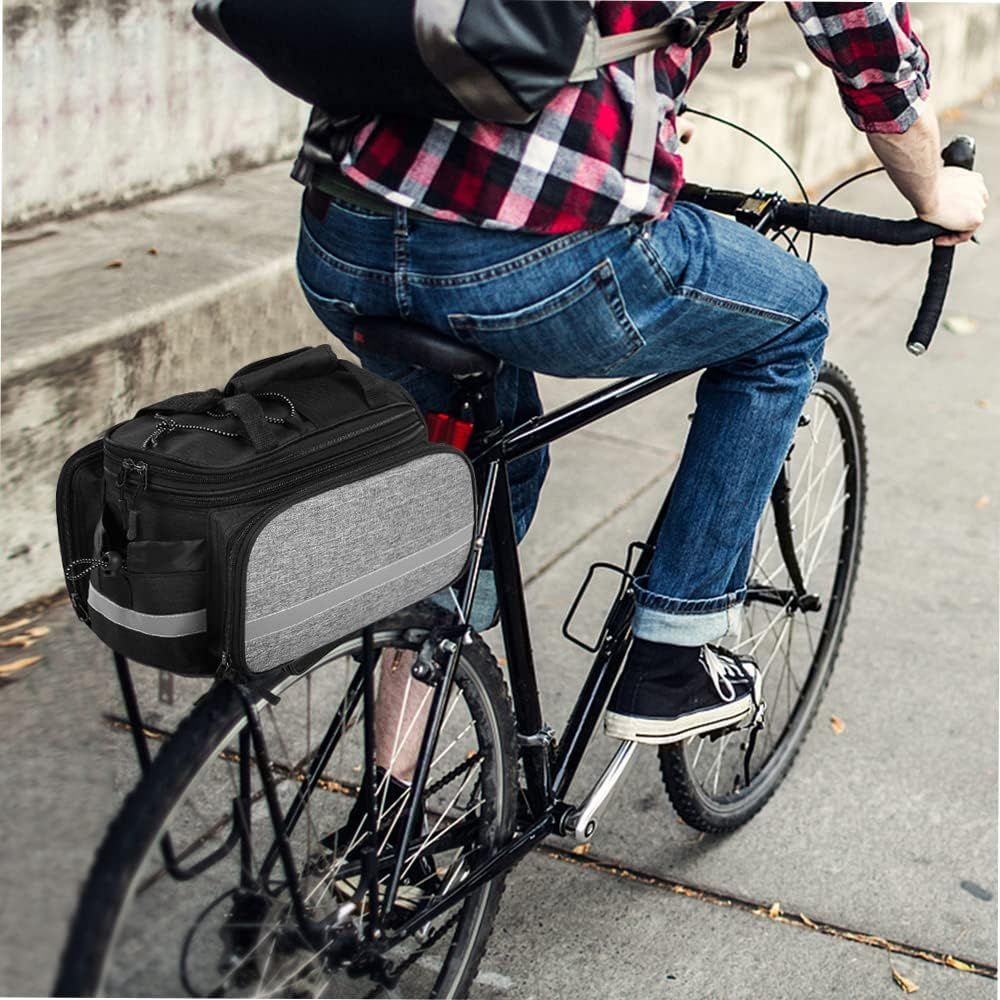 Brand New-Bike Pannier, Bicycle Rear Seat Bag Multifunction Expandable Waterproof