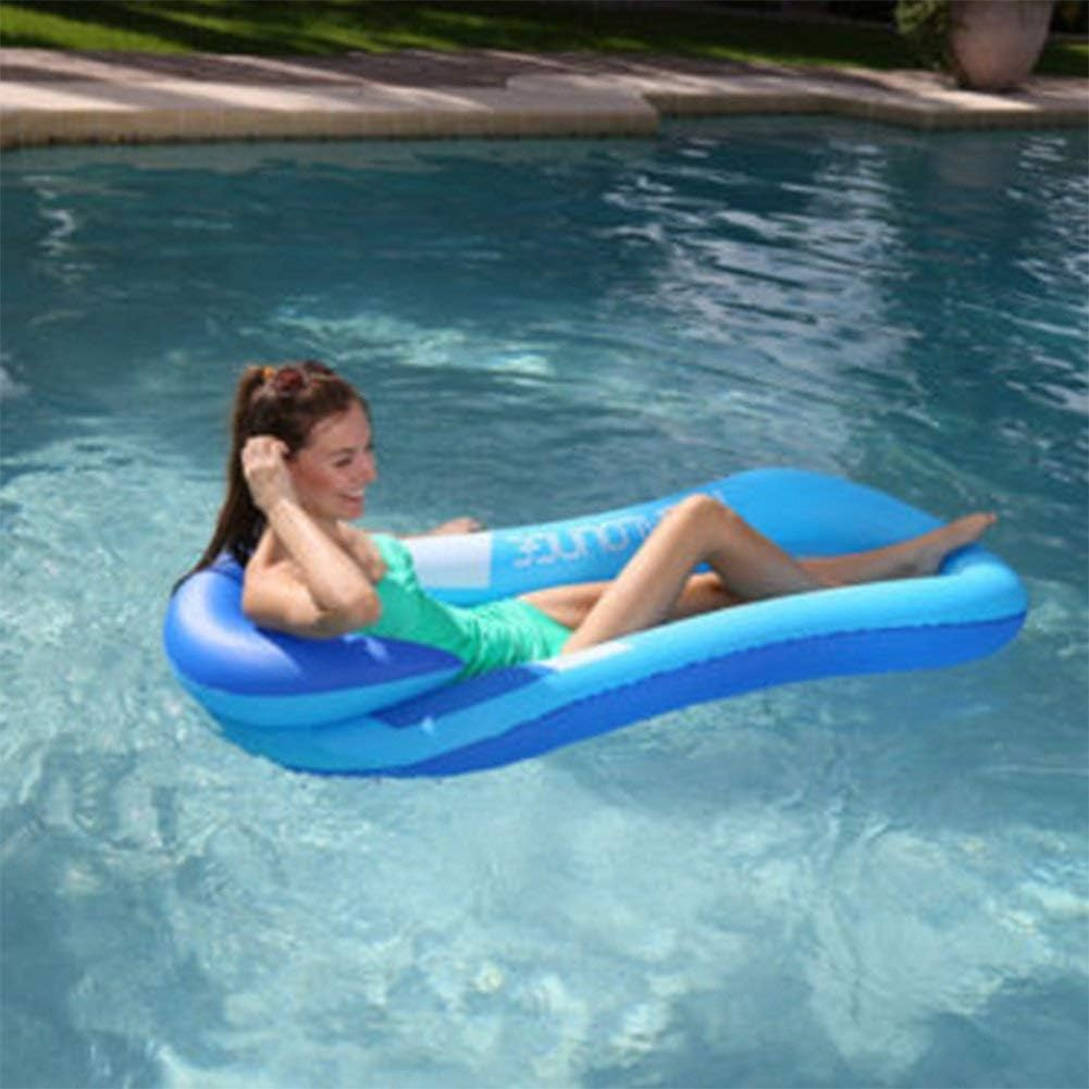 BNIB-Beach Bed,Water Hammock, Bathing Hammock With Head Support, Inflatable Swimming Pool Mattress,-$30