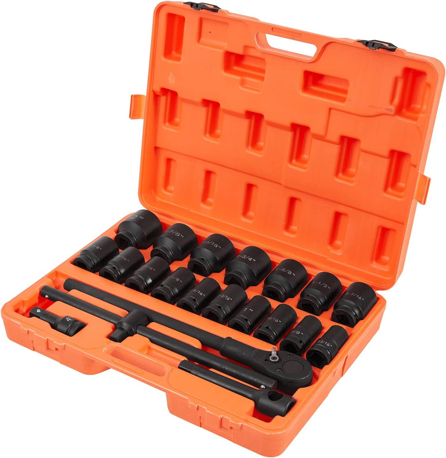 BNIB-VEVOR Impact Socket Set 3/4 In 22 Piece Standard Impact Sockets, Impact Standard SAE Sizes 13/16 In to 2 In