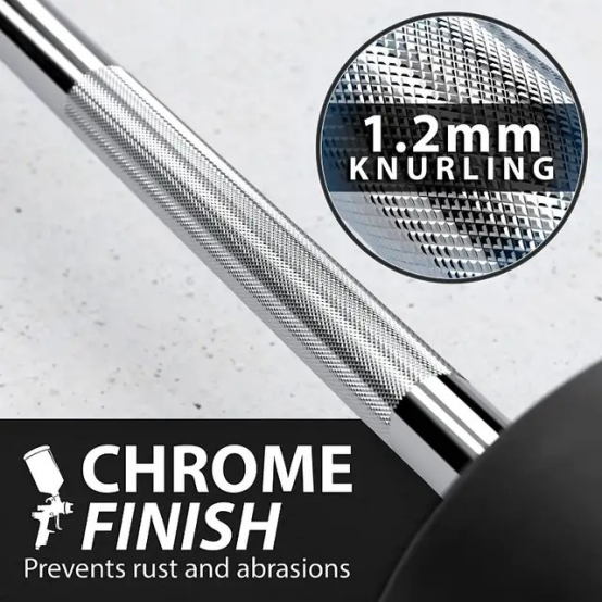Brand new，Barbell Pre Weighted Straight Steel Bar with Rubber Weights - Fixed Weight, 20LBS