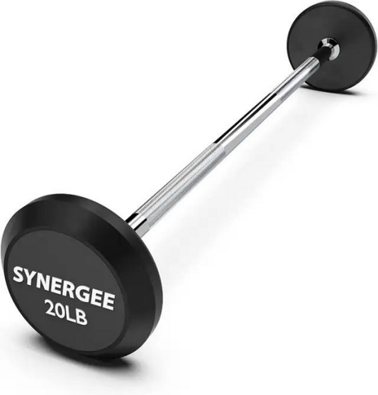 Brand new，Barbell Pre Weighted Straight Steel Bar with Rubber Weights - Fixed Weight, 20LBS