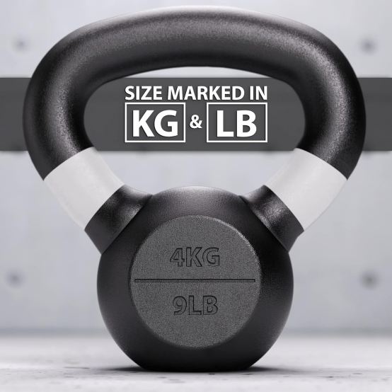 Brand New Synergee Cast Iron Kettlebells Black Matte Kettlebell Weights for Strength Training