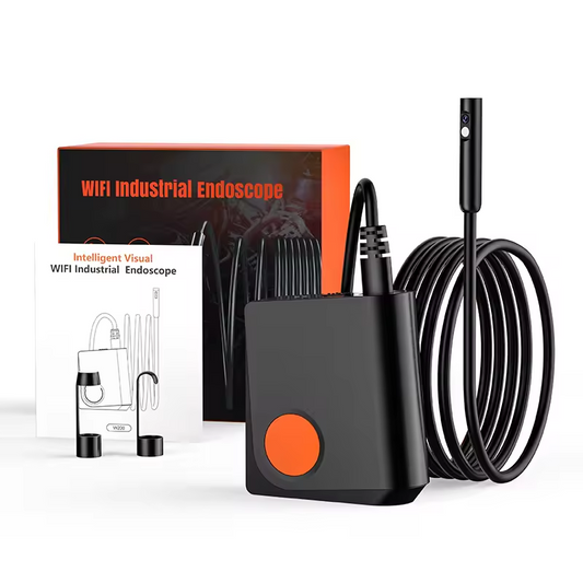 BNIB-Dual Lens Borescope,9 LEDs 2MP, Wireless Endoscope camera with Light,IP67 Waterproof,16.5FT