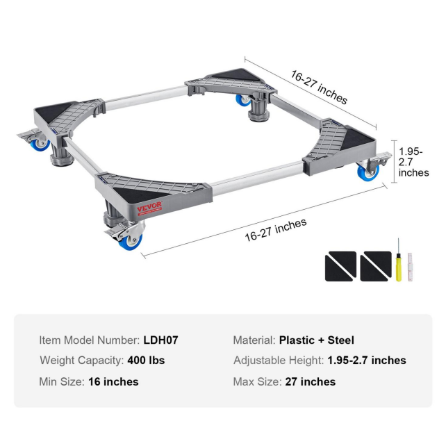 BNIB-VEVOR Mini Fridge Stand, 400 lbs Load, 4 Strong Feet, 4 Locking Swivel Wheels,Universal Mobile Base,-$40