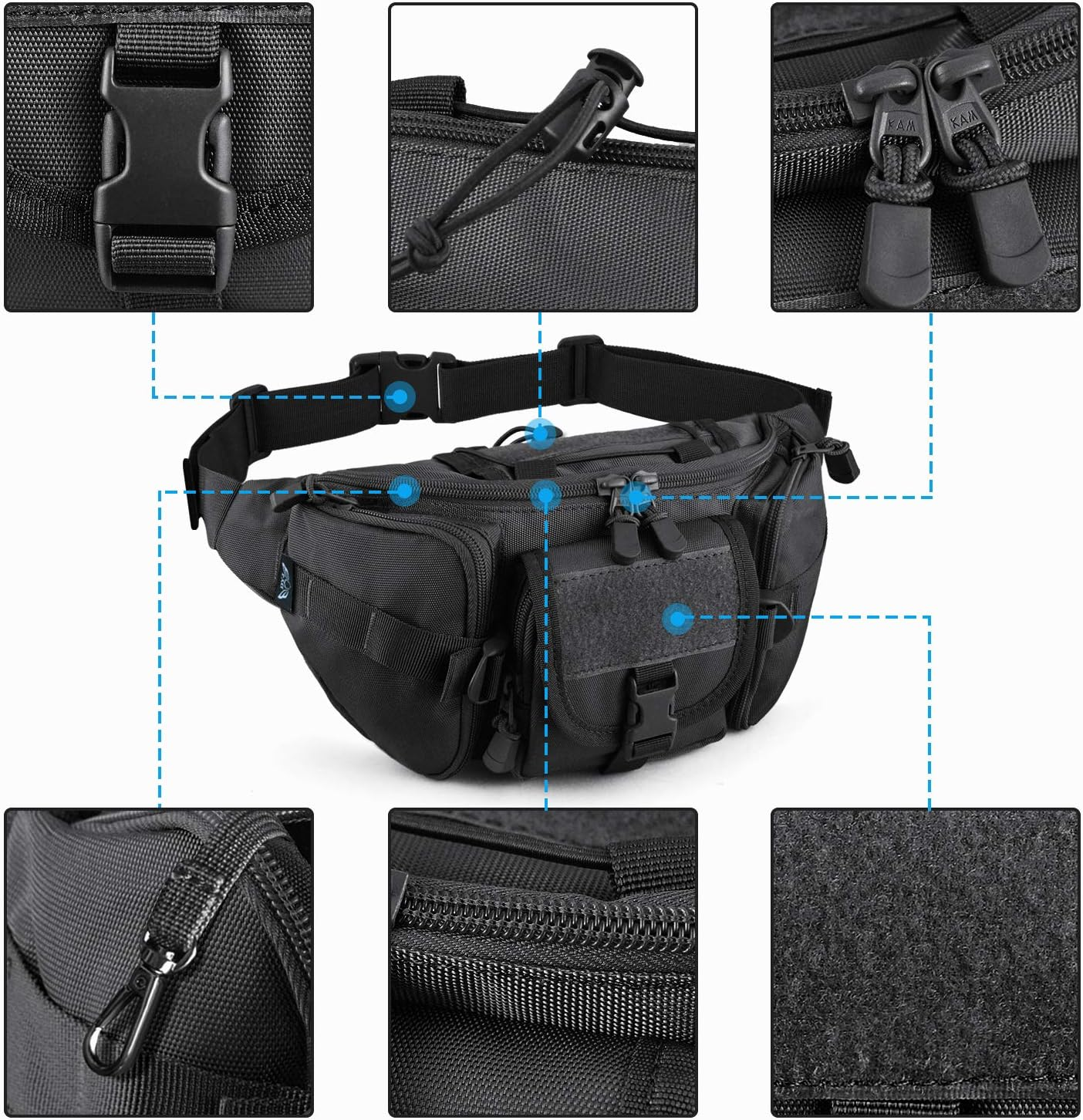 Brand New-Tactical Fanny Pack, Waterproof Utility Hip Pack Bag with Adjustable Strap,Crossbody Bag