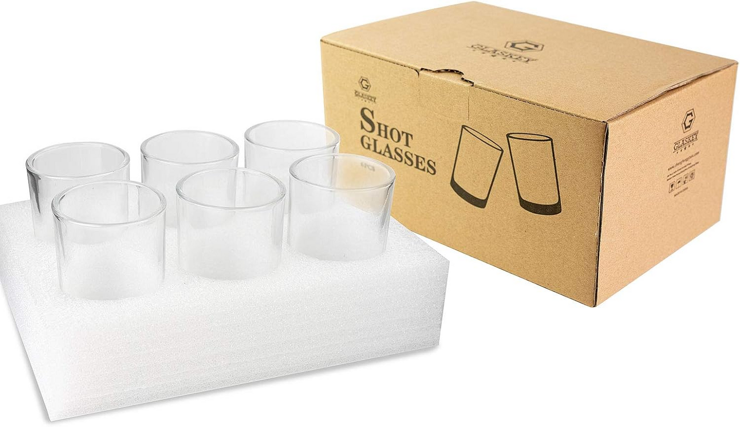 Brand New Shot Glasses Set of 6, Whiskey glass (clear 4 oz.) $15 for two sets (12pcs)