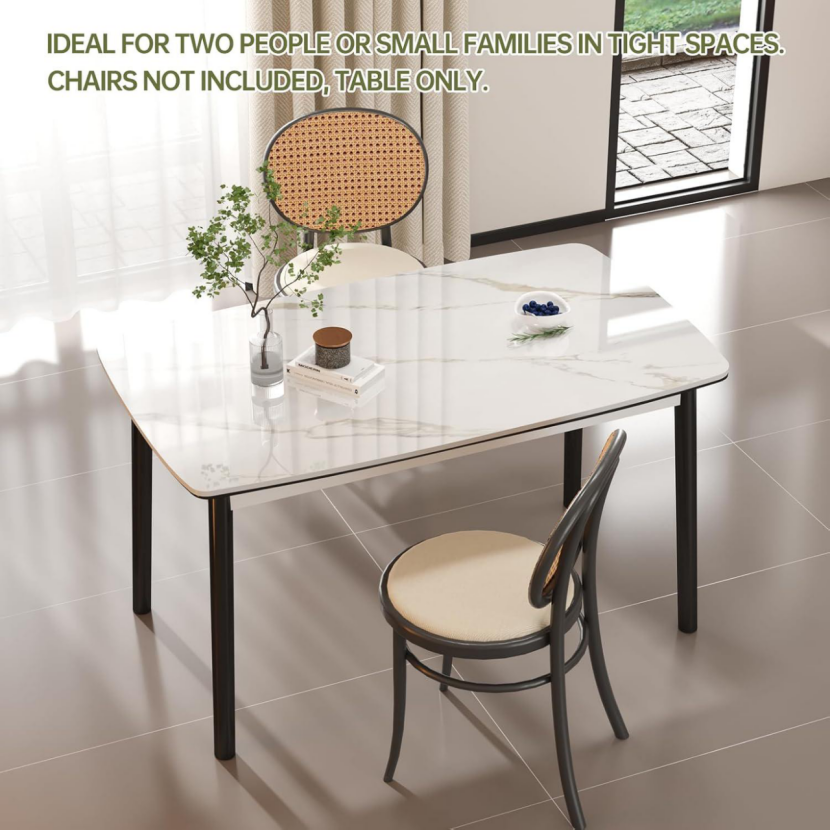 BNIB-Modern Sintered Stone Dining Table,Rectangle,Scratch Resistant & Easy to Clean,Table Only,