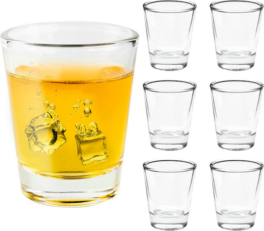 BNIB Shot Glass, Plain Shot Glasses Perfect For Whiskey,1.7oz Round mug,$15 for two sets (12pcs)